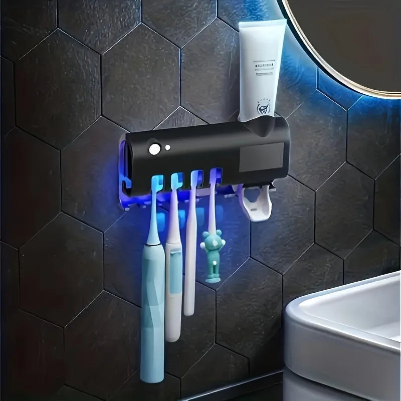 SmartAuto® Wall-Mount Toothpaste Dispenser & Holder Set