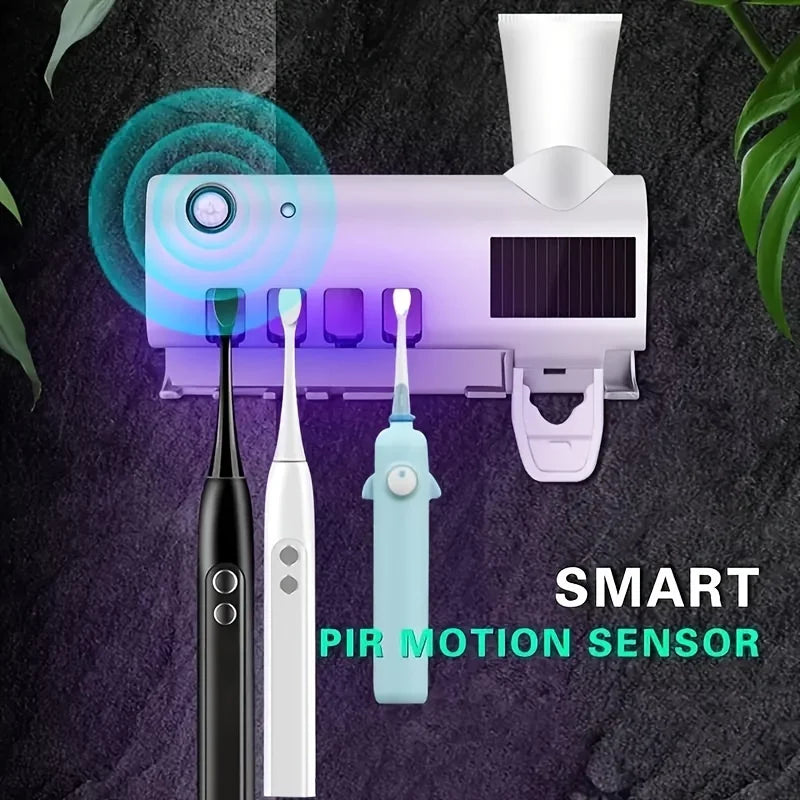 SmartAuto® Wall-Mount Toothpaste Dispenser & Holder Set