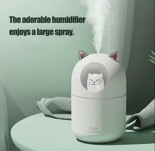 WhiskerMist® 300ML Cat-Shaped USB Air Humidifier & Essential Oil Diffuser