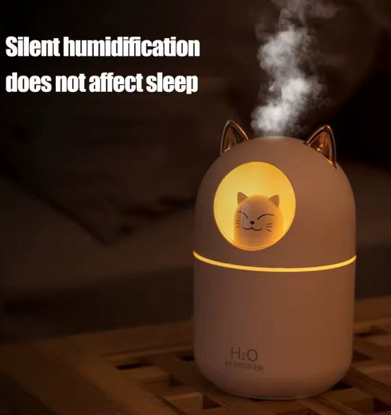 WhiskerMist® 300ML Cat-Shaped USB Air Humidifier & Essential Oil Diffuser