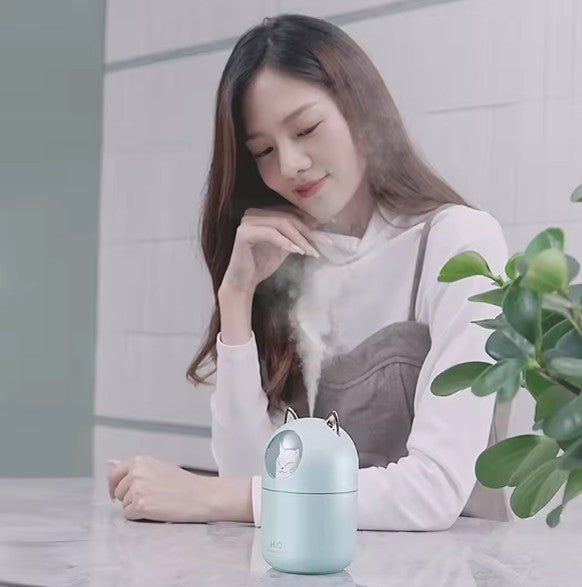 WhiskerMist® 300ML Cat-Shaped USB Air Humidifier & Essential Oil Diffuser