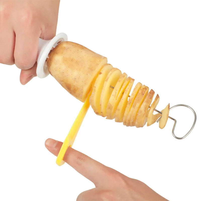 Portable Potato Spiral Cutter &amp; BBQ Skewers