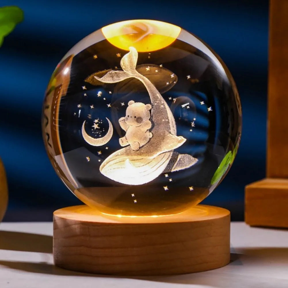 LumiGlow® 3D Crystal Galaxy Lamp