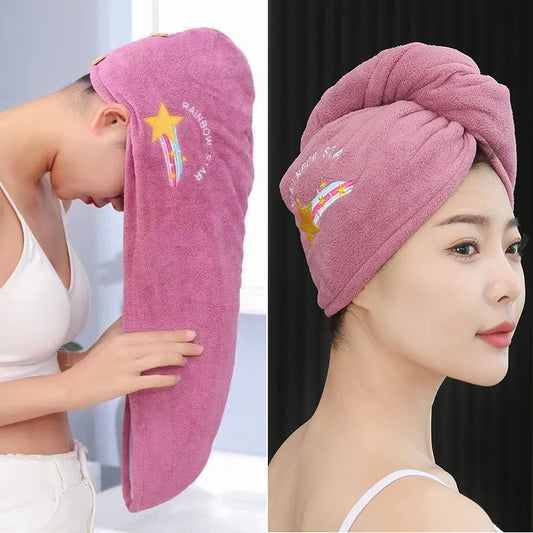 Ultra-Absorbent Quick-Dry Hair Towel – Soft, Cute & Gentle on Hair