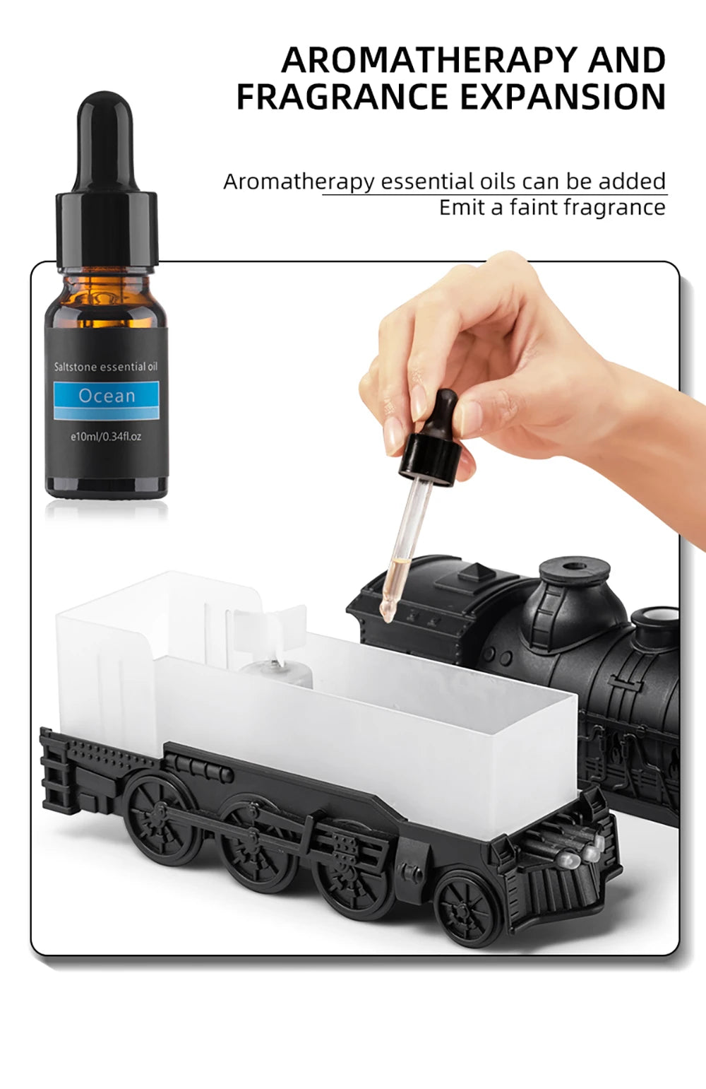 Vintage Train Ultrasonic Aroma Diffuser & Humidifier