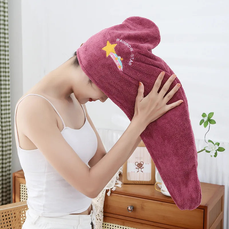 Ultra-Absorbent Quick-Dry Hair Towel – Soft, Cute & Gentle on Hair