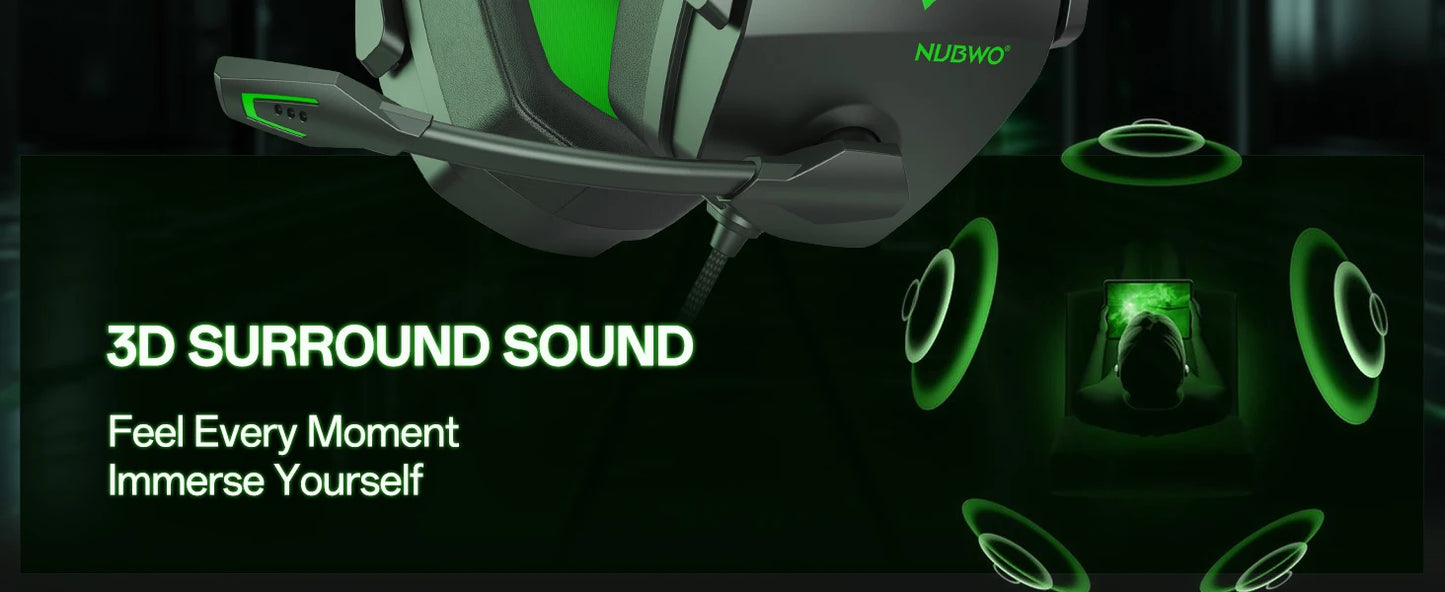 NUBWO N16 Gaming Headset – Dominate the Game in Comfort & Style!