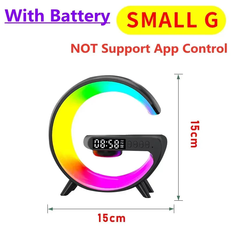 GlowCharge® 3-in-1 Wireless Charging Station with Bluetooth Speaker & RGB Night Light