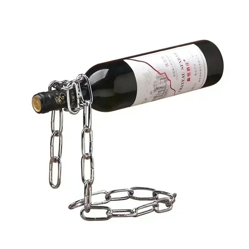 Magical Floating Chain Wine Rack – The Ultimate Illusion for Your Bar & Home