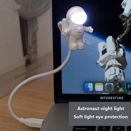 Astronaut Glow LED Desk Lamp – USB Powered Night Light