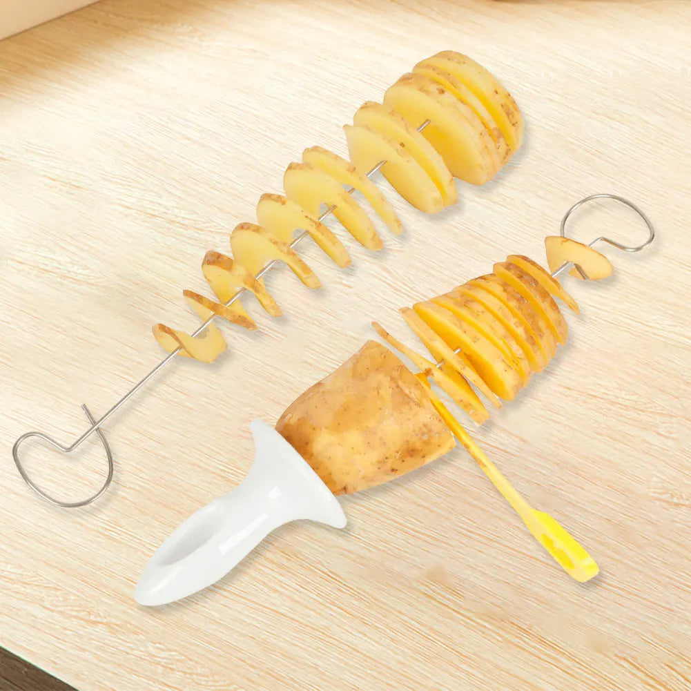 Portable Potato Spiral Cutter &amp; BBQ Skewers