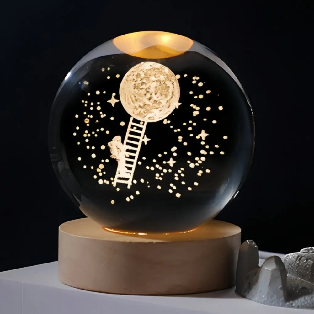 LumiGlow® 3D Crystal Galaxy Lamp