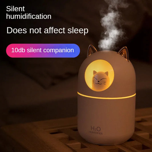 WhiskerMist® 300ML Cat-Shaped USB Air Humidifier & Essential Oil Diffuser