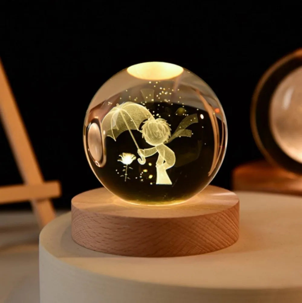 LumiGlow® 3D Crystal Galaxy Lamp