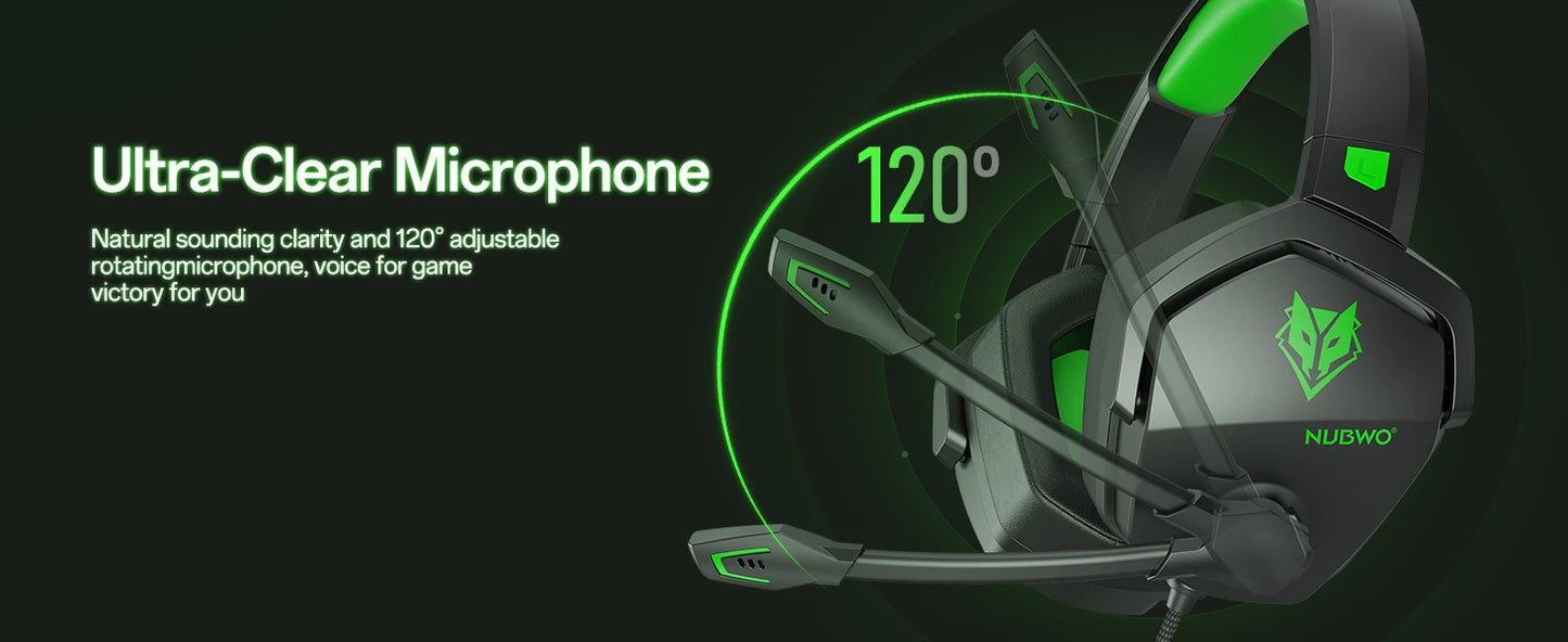 NUBWO N16 Gaming Headset – Dominate the Game in Comfort & Style!