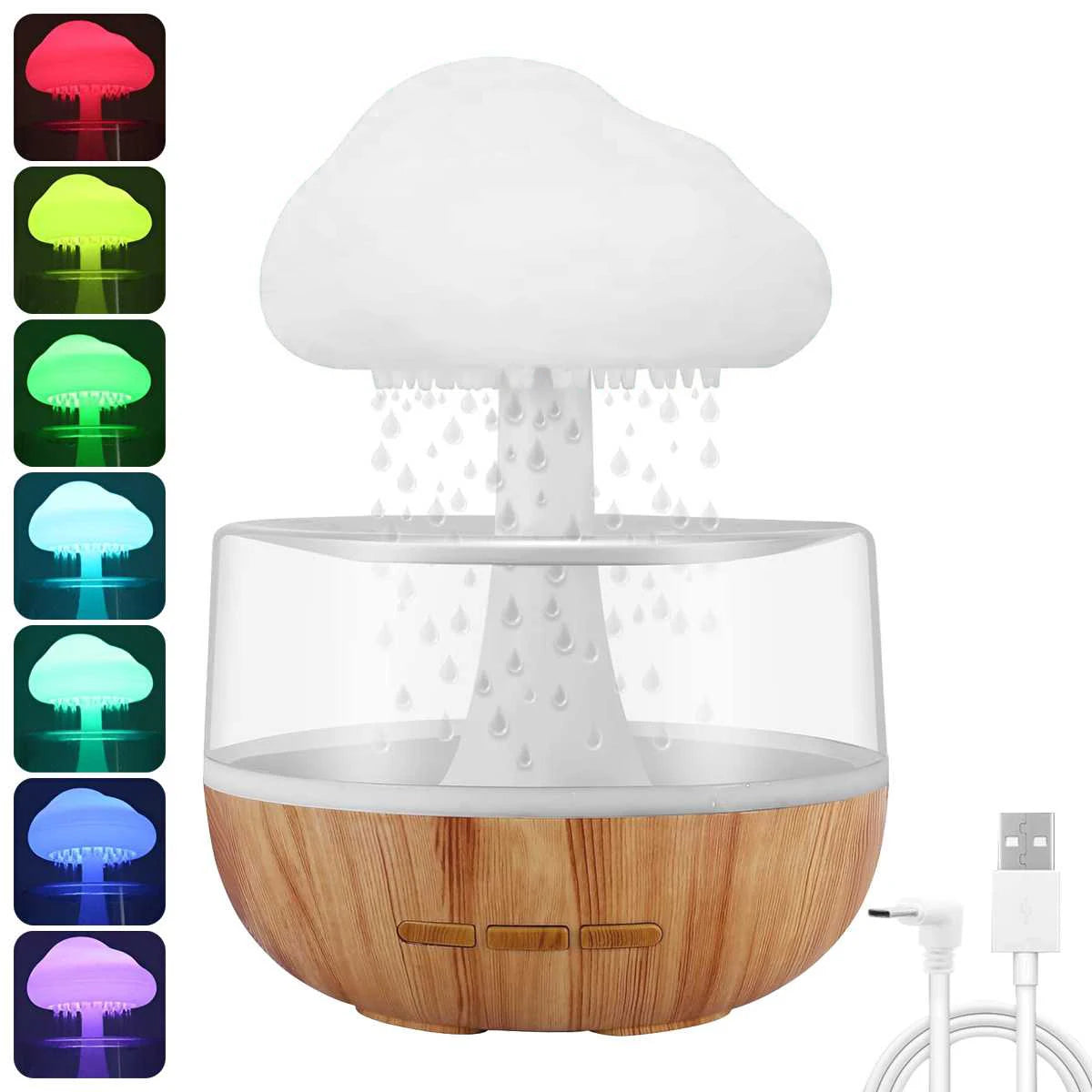 Rain Cloud Humidifier & Night Light Aromatherapy Lamp