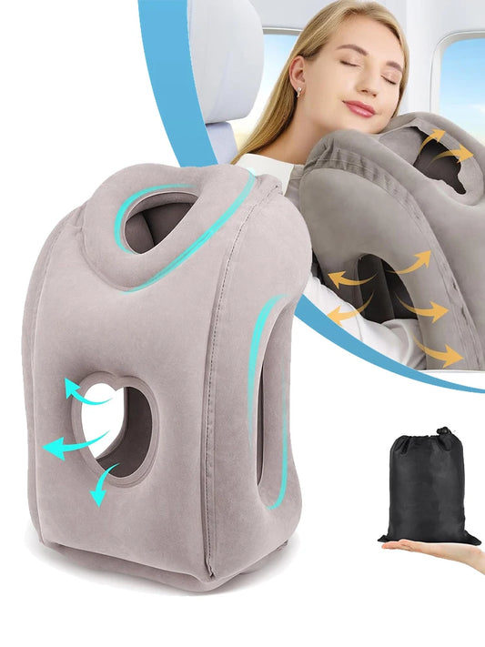 DreamRest 360°® Inflatable Travel Pillow – Your Ultimate Nap Companion!