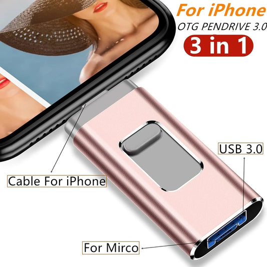 Ultimate 3-in-1 USB Flash Drive – Expand Your Storage, Anytime, Anywhere!