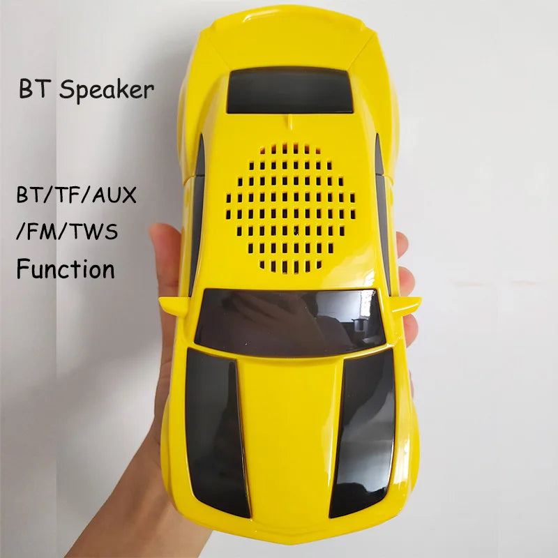 TurboSound® Mini Car Bluetooth Speaker – Wireless Portable Loudspeaker with Stereo Sound & Deep Bass
