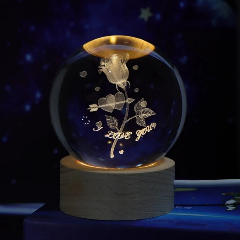 LumiGlow® 3D Crystal Galaxy Lamp