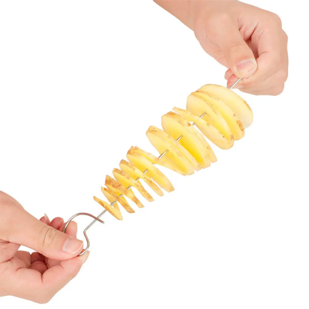 Portable Potato Spiral Cutter &amp; BBQ Skewers