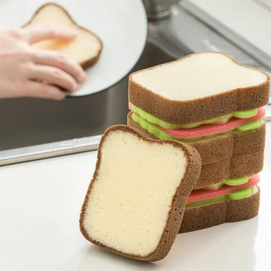 Creative Toast-Shaped Dish-Washing Sponge – The Most Delicious Way to Clean!