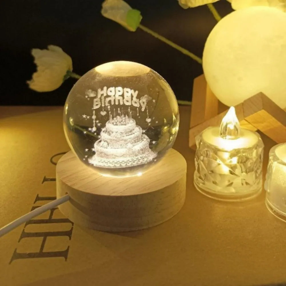 LumiGlow® 3D Crystal Galaxy Lamp