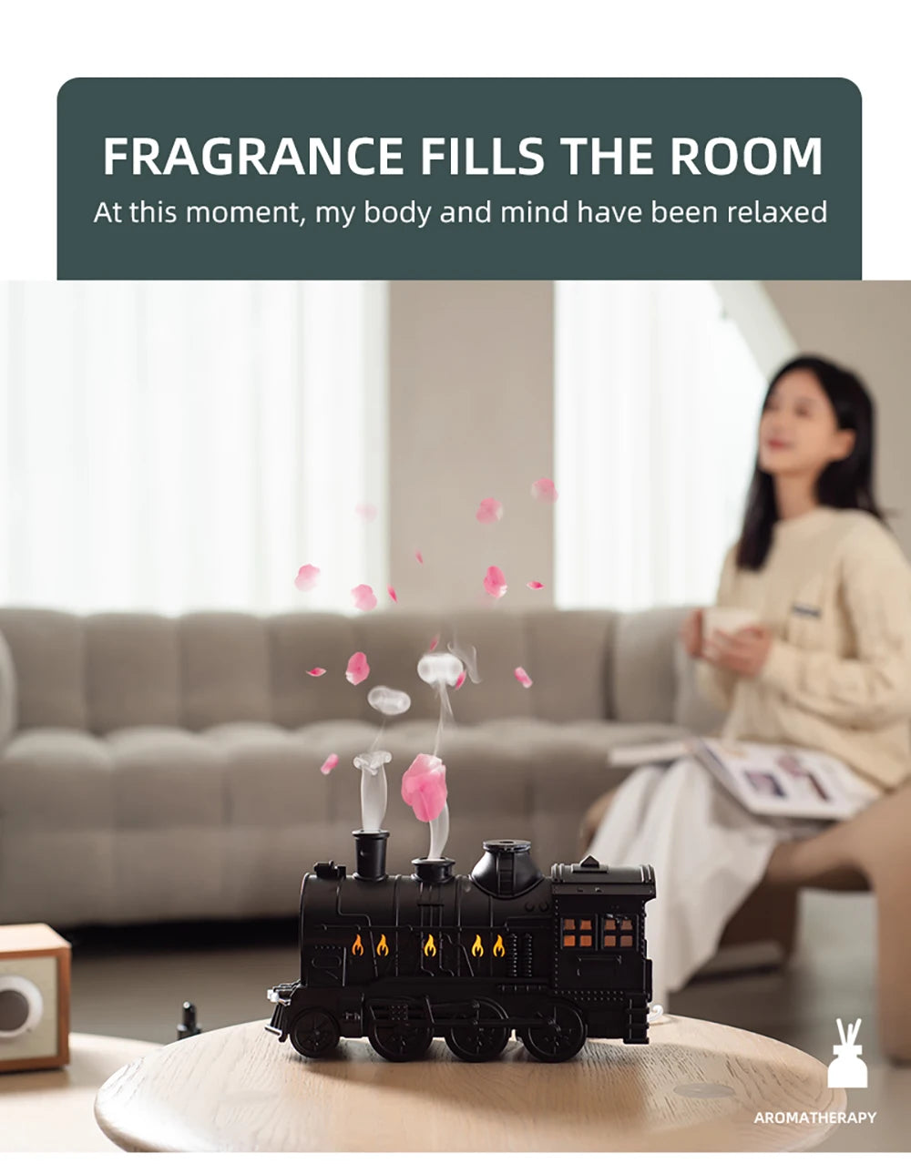 Vintage Train Ultrasonic Aroma Diffuser & Humidifier