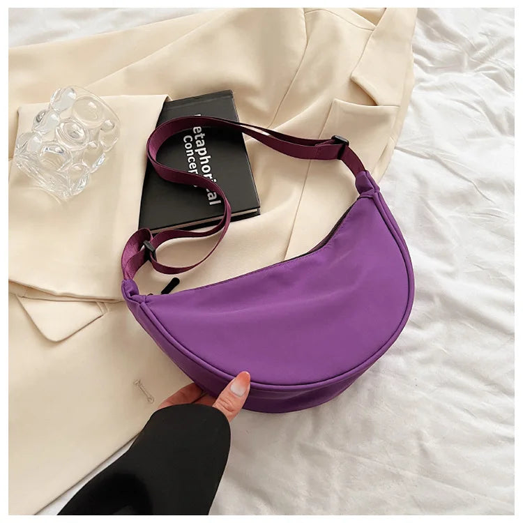 Upgraded Vintage Nylon Shoulder Bag – Stylish & Lightweight Women's Crossbody Purse
