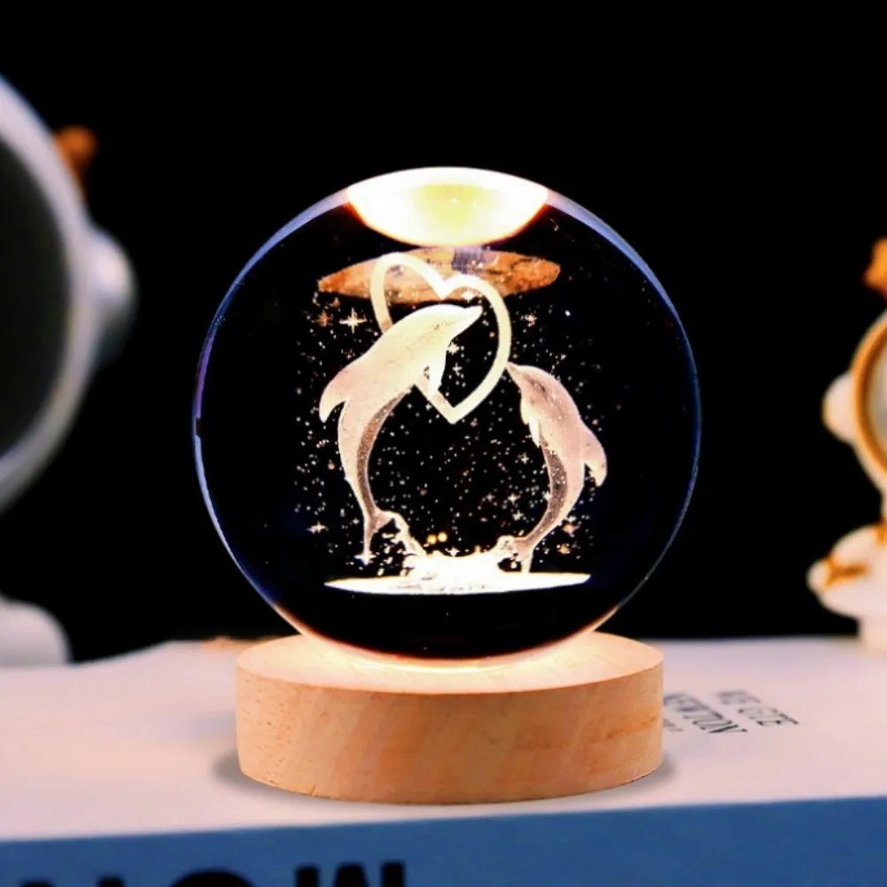 LumiGlow® 3D Crystal Galaxy Lamp