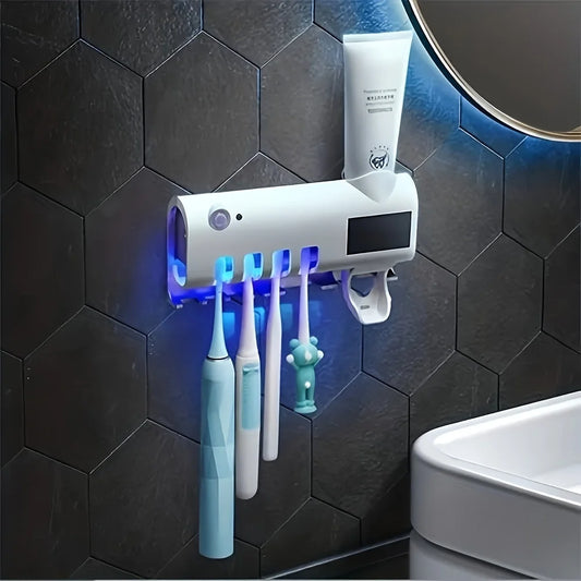 SmartAuto® Wall-Mount Toothpaste Dispenser & Holder Set