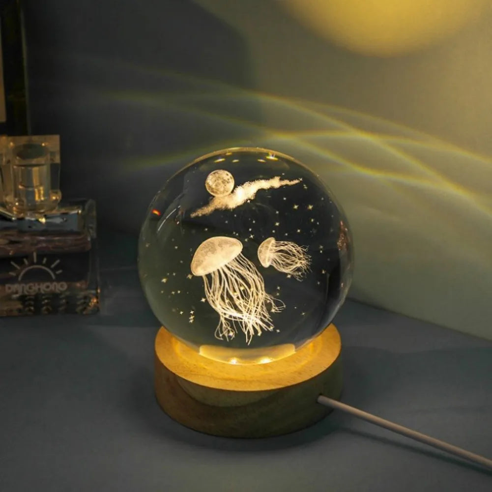 LumiGlow® 3D Crystal Galaxy Lamp