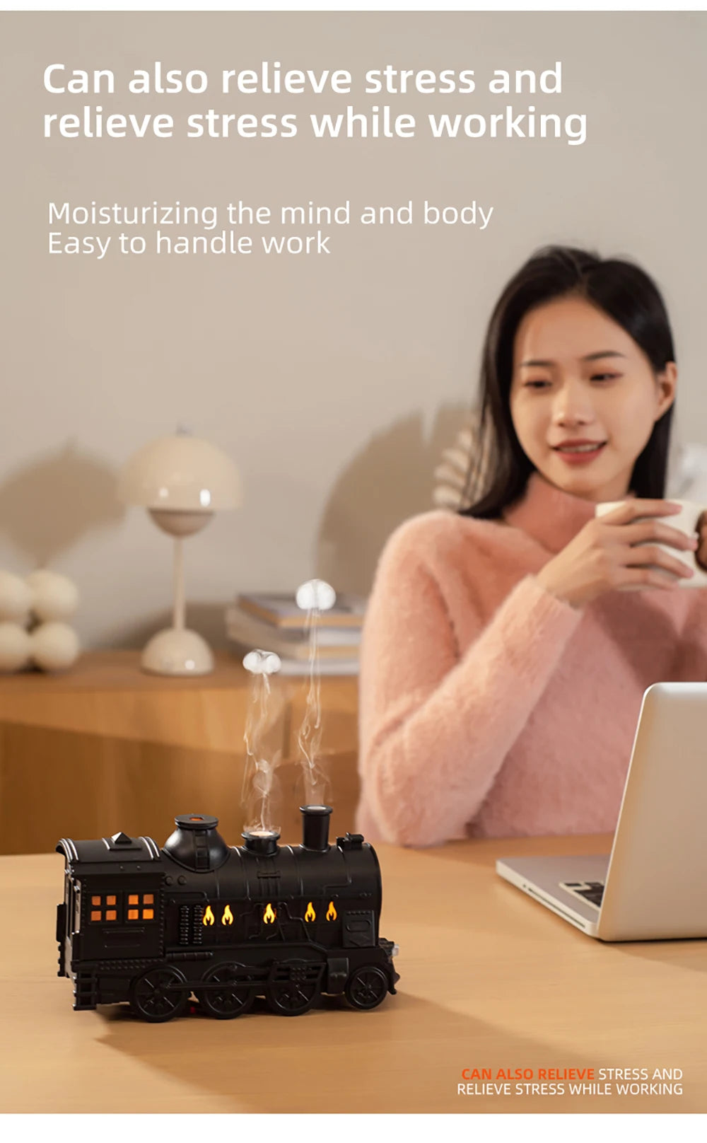 Vintage Train Ultrasonic Aroma Diffuser & Humidifier