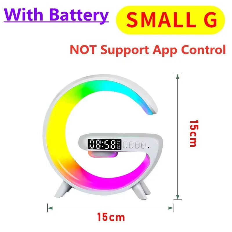GlowCharge® 3-in-1 Wireless Charging Station with Bluetooth Speaker & RGB Night Light