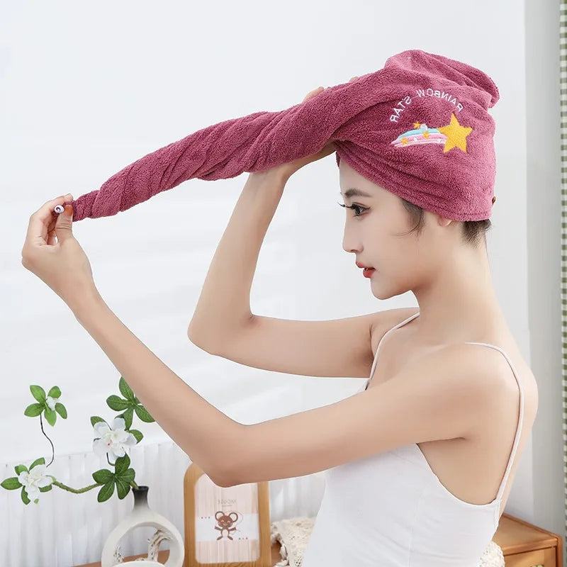Ultra-Absorbent Quick-Dry Hair Towel – Soft, Cute & Gentle on Hair